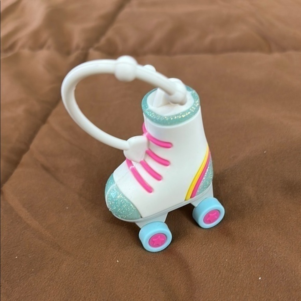 Hand Sanitizer RollerSkate Keychain White & Pink Bath and Body Works Pocketbac